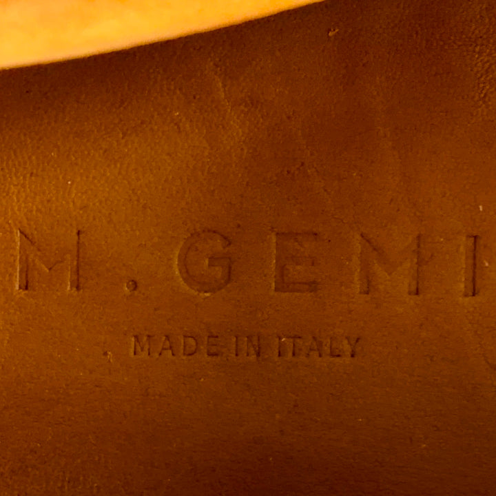 M. GEMI Size 10 Orange Suede Drivers Loafers