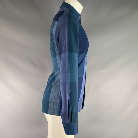 STEPHAN SCHNEIDER Size S Blue Checkered Cotton Button Up Long Sleeve Shirt
