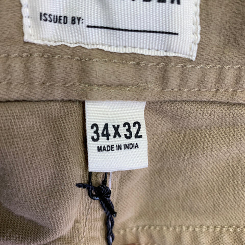 TODD SNYDER Size 34 Beige Cotton Button Fly Jeans