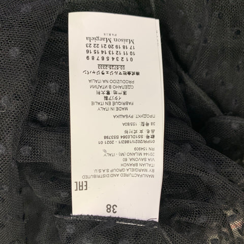 MAISON MARGIELA Size S Black Polyamide Blend Mesh Patch Pockets Shirt