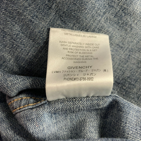 GIVENCHY Size S Blue Cotton Long Sleeve Shirt