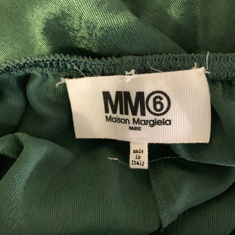 MM6 MAISON MARGIELA Size S Green Acetate Pleated Shorts