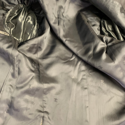 THE KOOPLES Size 38 Grey Black Cotton Blend Peak Lapel Sport Coat