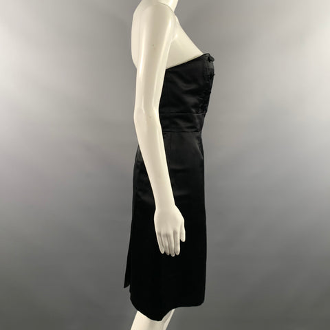 MARC by MARC JACOBS Size 4 Black Silk Knee Length Cocktail Dress