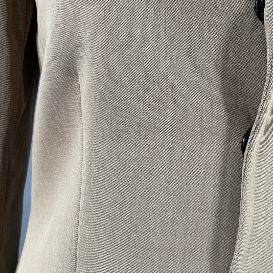 JEAN PAUL GAULTIER Size 6 Beige Wool Single Breasted Skirt Suit