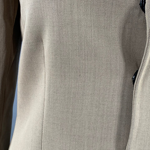 JEAN PAUL GAULTIER Size 6 Beige Wool Single Breasted Skirt Suit