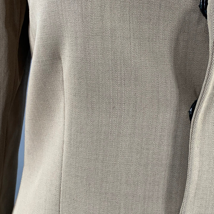 JEAN PAUL GAULTIER Size 6 Beige Wool Single Breasted Skirt Suit