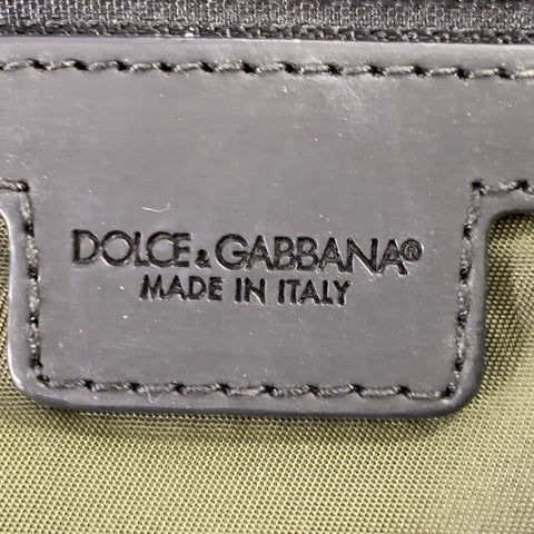 DOLCE & GABBANA Sac banane en toile réfléchissante gris métallisé