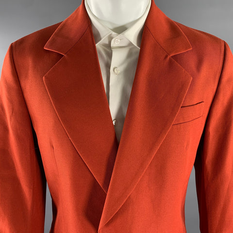 ACNE STUDIOS Size 38 Red Brick Polyester Cotton Notch Lapel Sport Coat