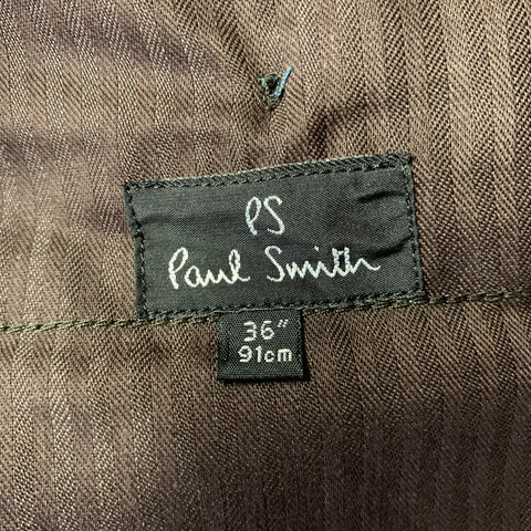 PS by PAUL SMITH Size 38 Blue Grey Grid Cotton Dress Pants