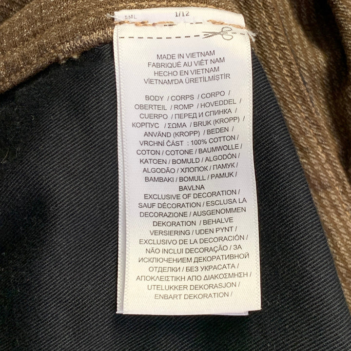 RRL by RALPH LAUREN Size 38 Brown Beige Stripe Cotton Button Fly Casual Pants