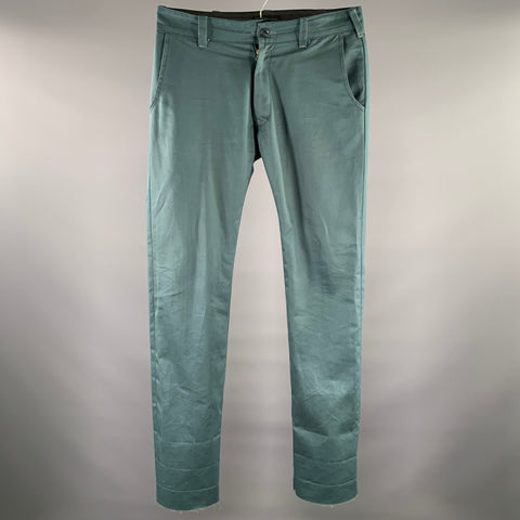 SCHAEFFER'S Size 34 Teal Chino Casual Pants