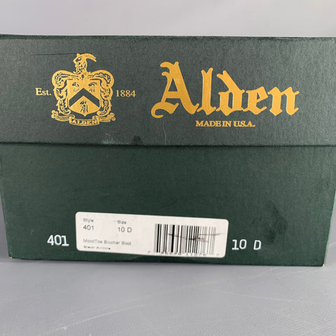 ALDEN Size 10 Black Tan Leather Lace Up Ankle Boots
