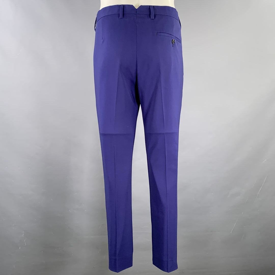 ACNE STUDIOS Size 36 Blue Wool Blend Notch Lapel Suit