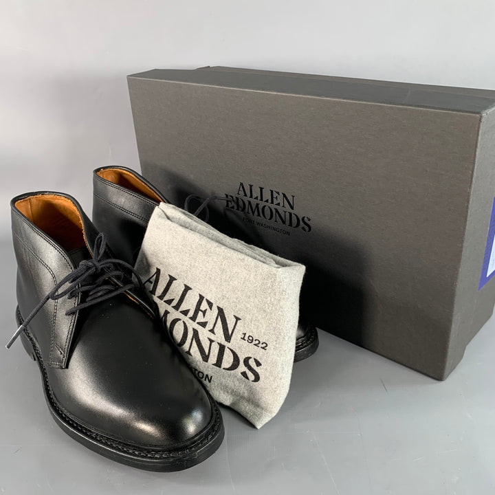ALLEN EDMONDS Size 7 Dundee Black Leather Chukka Ankle Boots