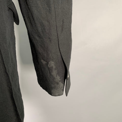 ATTACHMENT Size M Black Wool Linen Peak Lapel Sport Coat