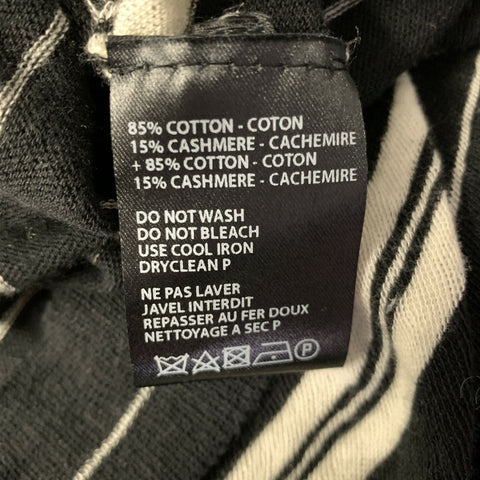HAIDER ACKERMANN Size M Black White Stripe Cashmere Cotton Tank Top
