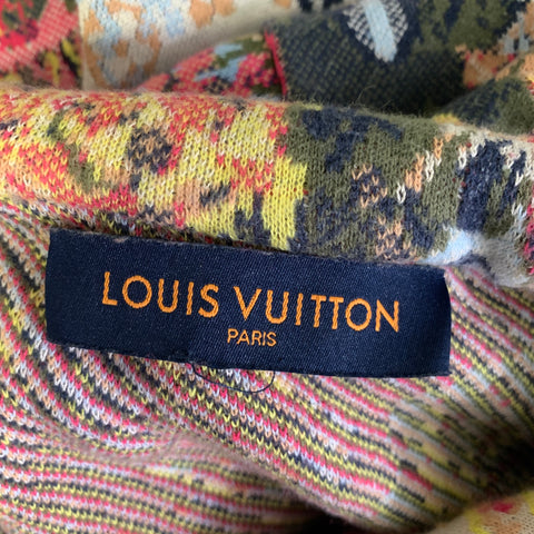 LOUIS VUITTON Size L Beige Multi Color Floral Cotton Hooded Tracksuits & Sets