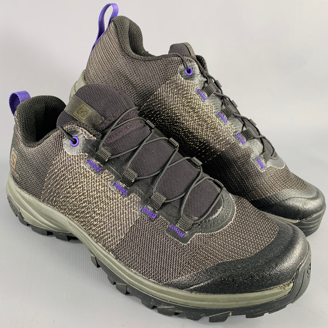 SALOMON Size 7 -Outpro Matryx- Black Purple Polyamide Blend Slip 