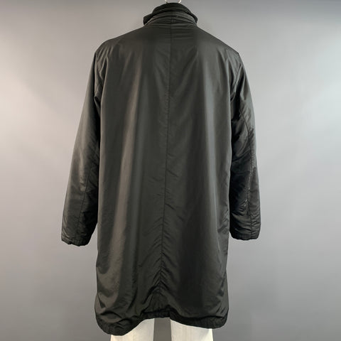 ARMANI COLLEZIONI Size 46 Black Polyester Blend Coat