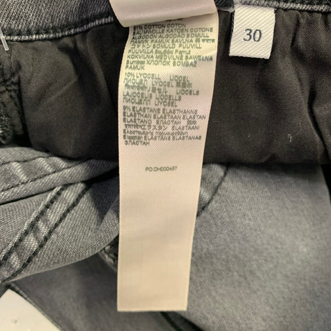 7 FOR ALL MANKIND Size 30 Grey Cotton Blend Tapered Slim Five Pockets Jeans