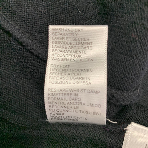 PAUL SMITH JEANS Taille S Cardigan zippé en coton et laine noir et violet