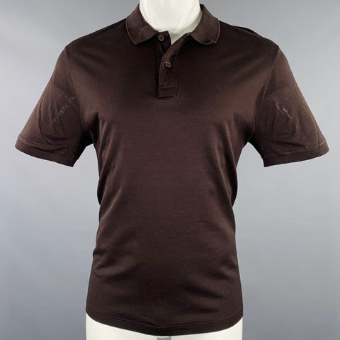 BOTTEGA VENETA Spring 2020 Size M Brown Cotton Buttoned Polo
