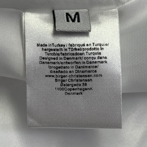 ROTATE Size M White Polyester Blend Jacquard Double Breasted Jacket
