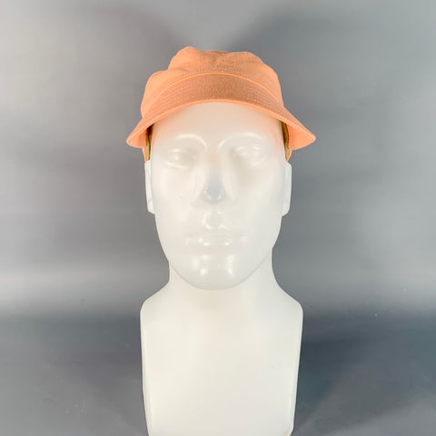 DRIES VAN NOTEN Size M Orange Taupe Cotton Twill Baseball Cap Hat