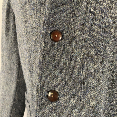 WALLACE & BARNES Chest Size 40 Grey Textured Wool Blend Notch Lapel Sport Coat