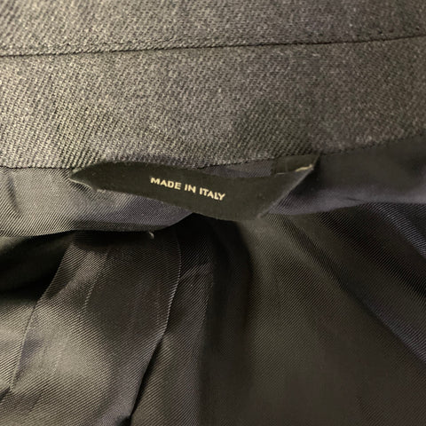 FENDI Chest Size 36 Grey Navy Wool Blend Sport Coat
