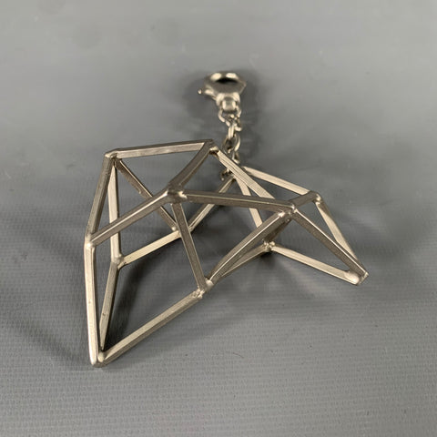 RICK OWENS Silver Tone Metal Keichain