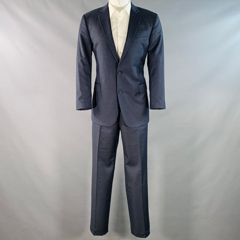 BROOKS BROTHERS Size 41 Regular Navy Wool Regent Fit Notch Lapel Suit