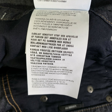 PRADA Size L Blue Indigo Contrast Stitch Cotton Linen Zip Fly Jeans