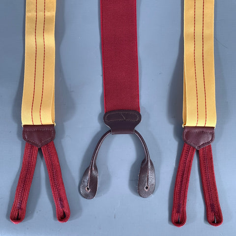 TRAFALGAR Gold Red Stripe Suspenders