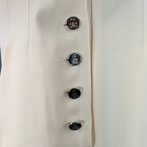 RALPH LAUREN Size 6 Cream Silk Wide Leg Dress Pants