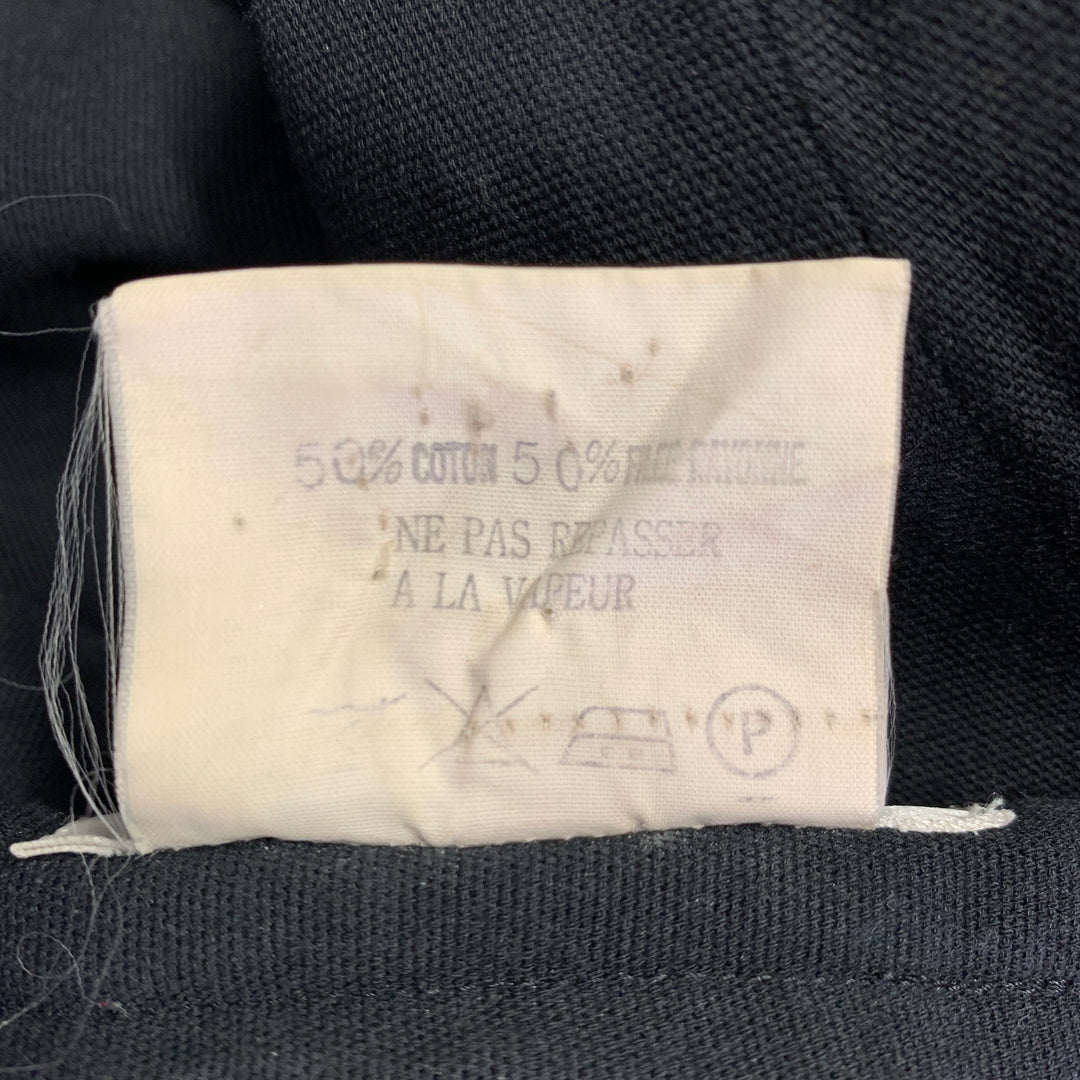 MATSUDA Size 34 Black Cotton Blend Flat Front Dress Pants