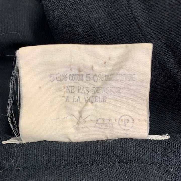 MATSUDA Size 34 Black Cotton Blend Flat Front Dress Pants