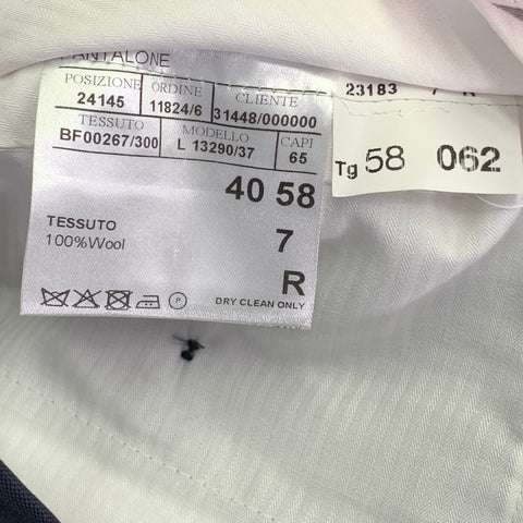 CANALI Size 42 Navy Wool Flat Front Dress Pants