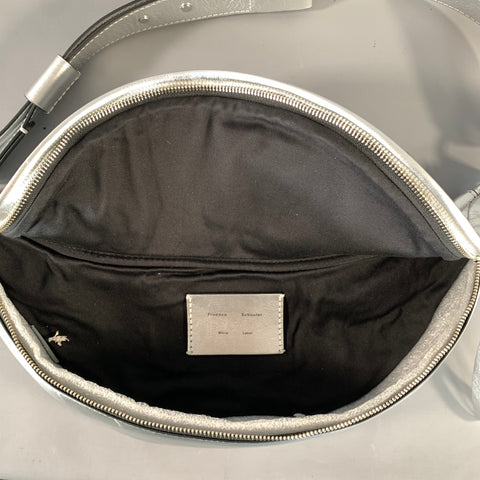 PROENZA SCHOULER Silver Metallic Leather Sling Bag