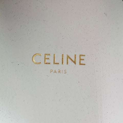 CELINE Fall 2019 Size 9 Black White Marbled Canvas Lace-Up Sneakers