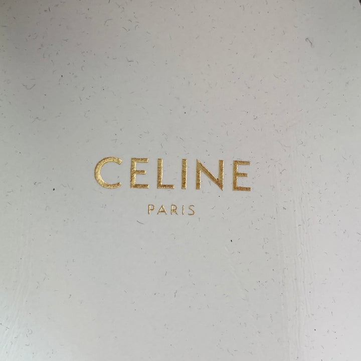 CELINE Fall 2019 Size 9 Black White Marbled Canvas Lace-Up Sneakers