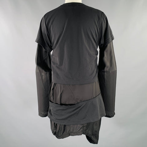 COMME des GARCONS Size S Black Polyester Layered Dress