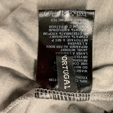 ANN DEMEULEMEESTER Size S Grey Cotton Hooded Sweatshirt