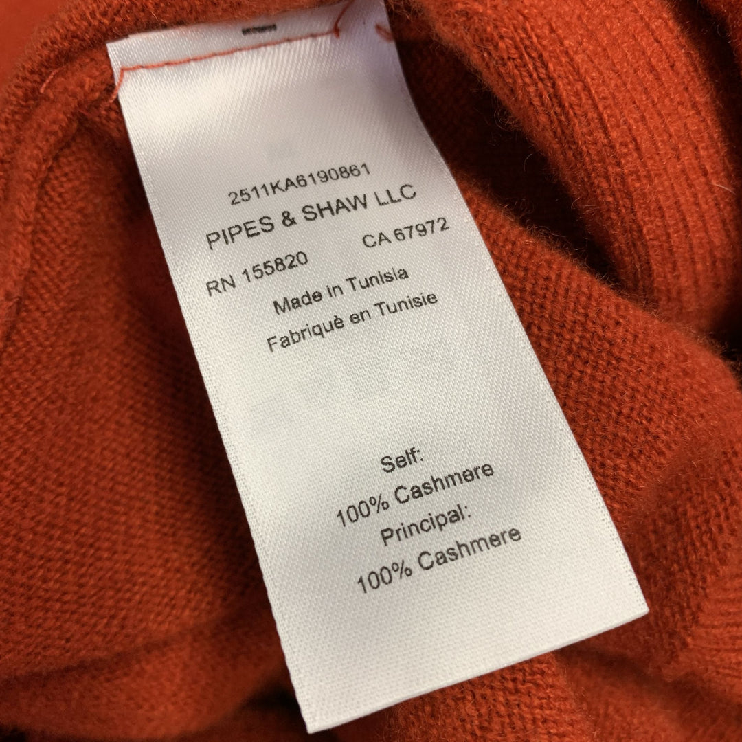 VERONICA BEARD Size M Rust Cashmere Cardigan Sweater