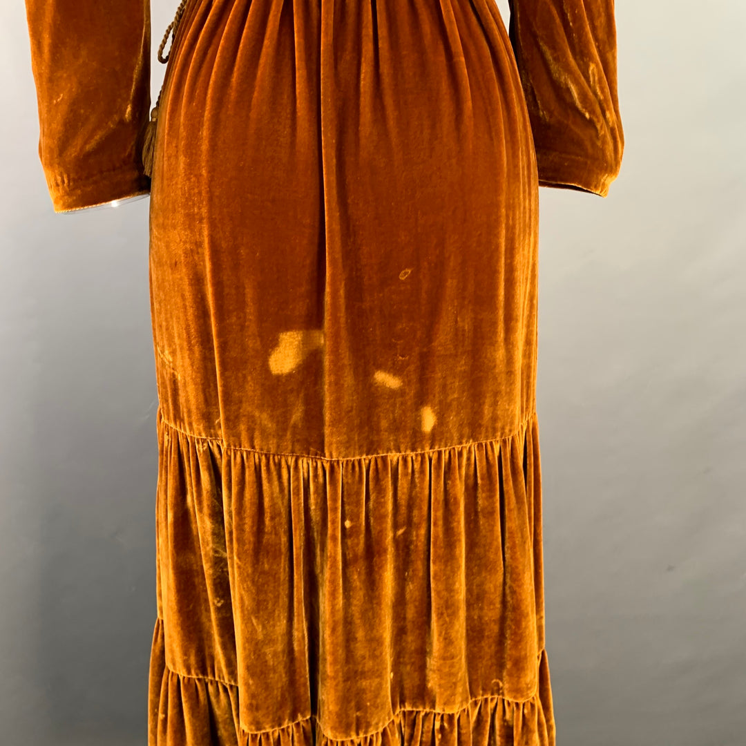 velvet mustard yellow dress ULLA JOHNSON Size 2 Bunny Yellow Mustard Velvet Ruffle Midi Dress – Sui  Generis Designer Consignment