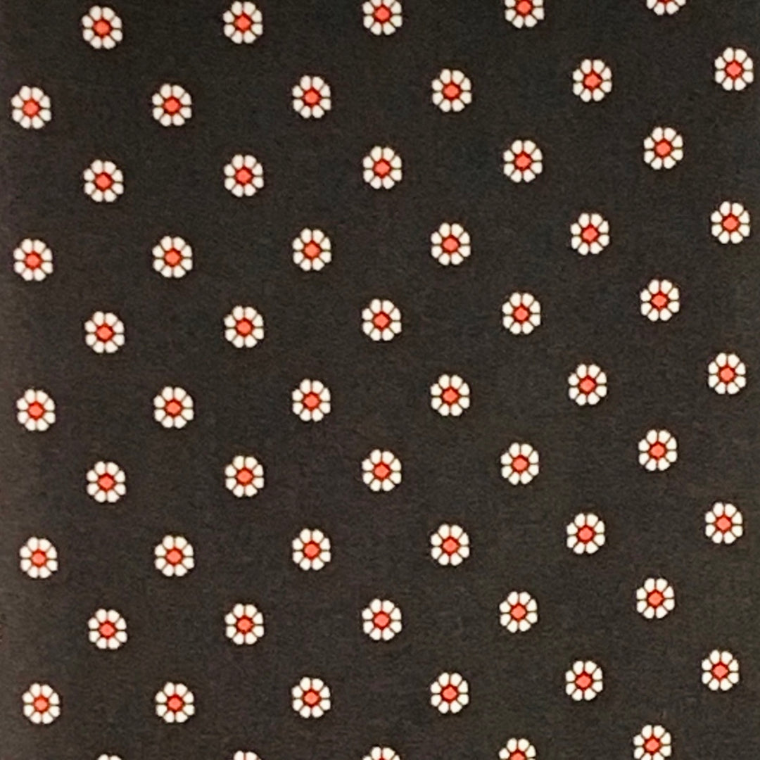 THE KOOPLES Size S Black Red White Silk Floral Short Sleeve Casual Top