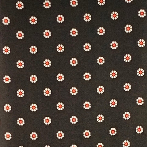 THE KOOPLES Size S Black Red White Silk Floral Short Sleeve Casual Top