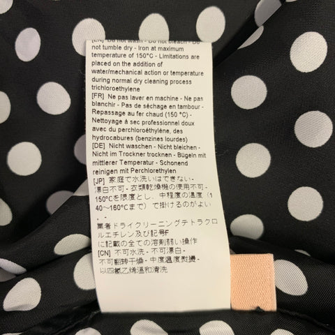PLAN C Size XS Black White Viscose Polka Dot Oversized Shirt