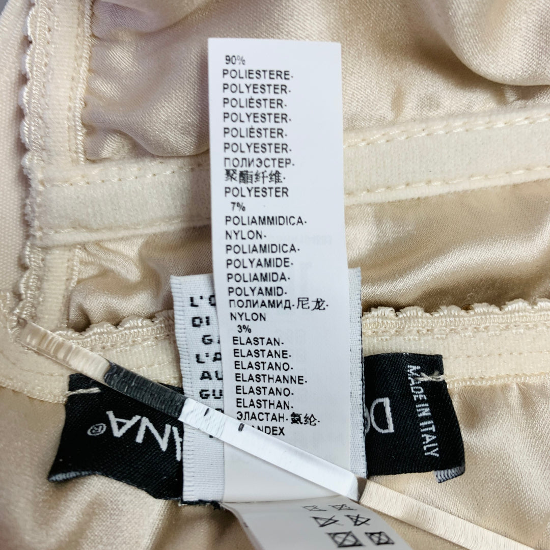 DOLCE & GABBANA Size 36 B Gold Polyester Blend Sequined Bralette Dress Top